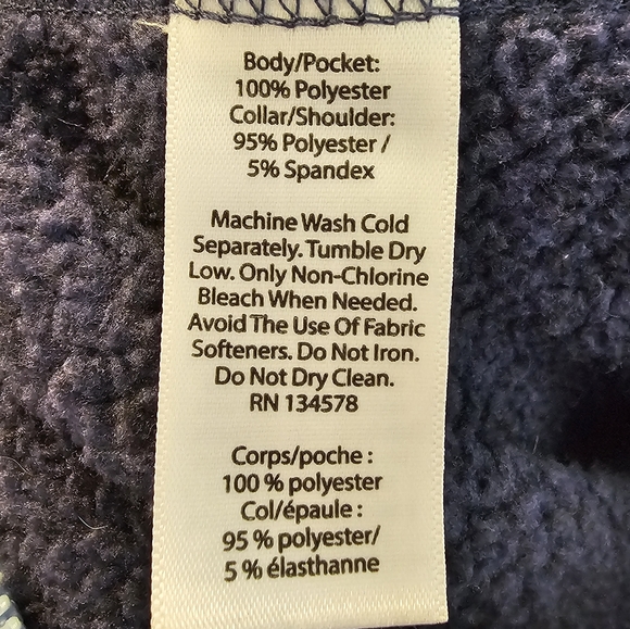 Vineyard Vines Sweater Fleece Quilted Blue Jacket Youth Med (10-12) - Picture 6 of 6